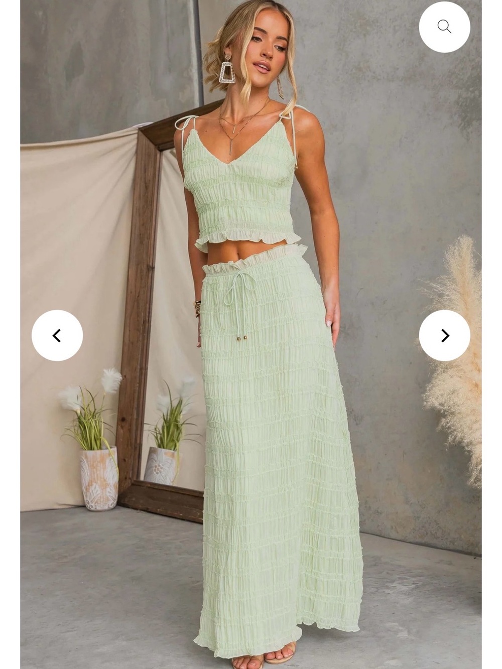 Mint Green Skirt Set
